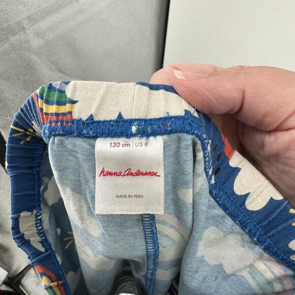 Hanna Andersson Rainbow Cloud cropped Pants size 8 - Picture 2 of 2